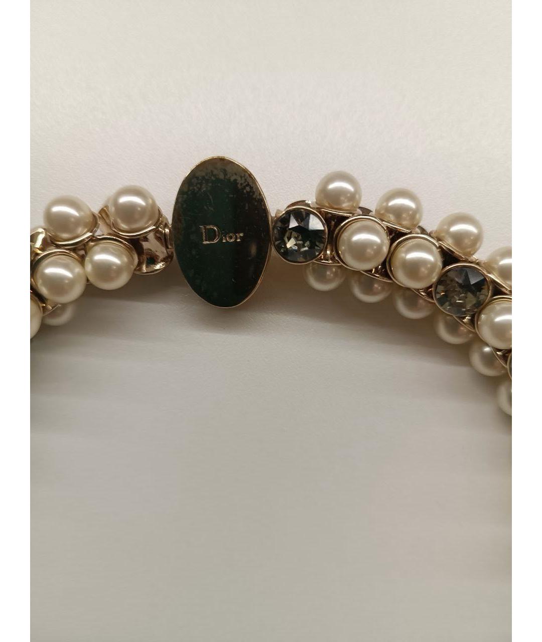 CHRISTIAN DIOR Белое жемчужное колье, фото 6