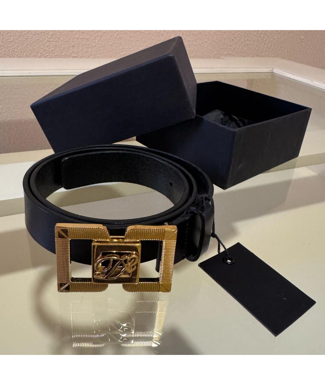 DSQUARED2 Черный кожаный ремень, фото 2