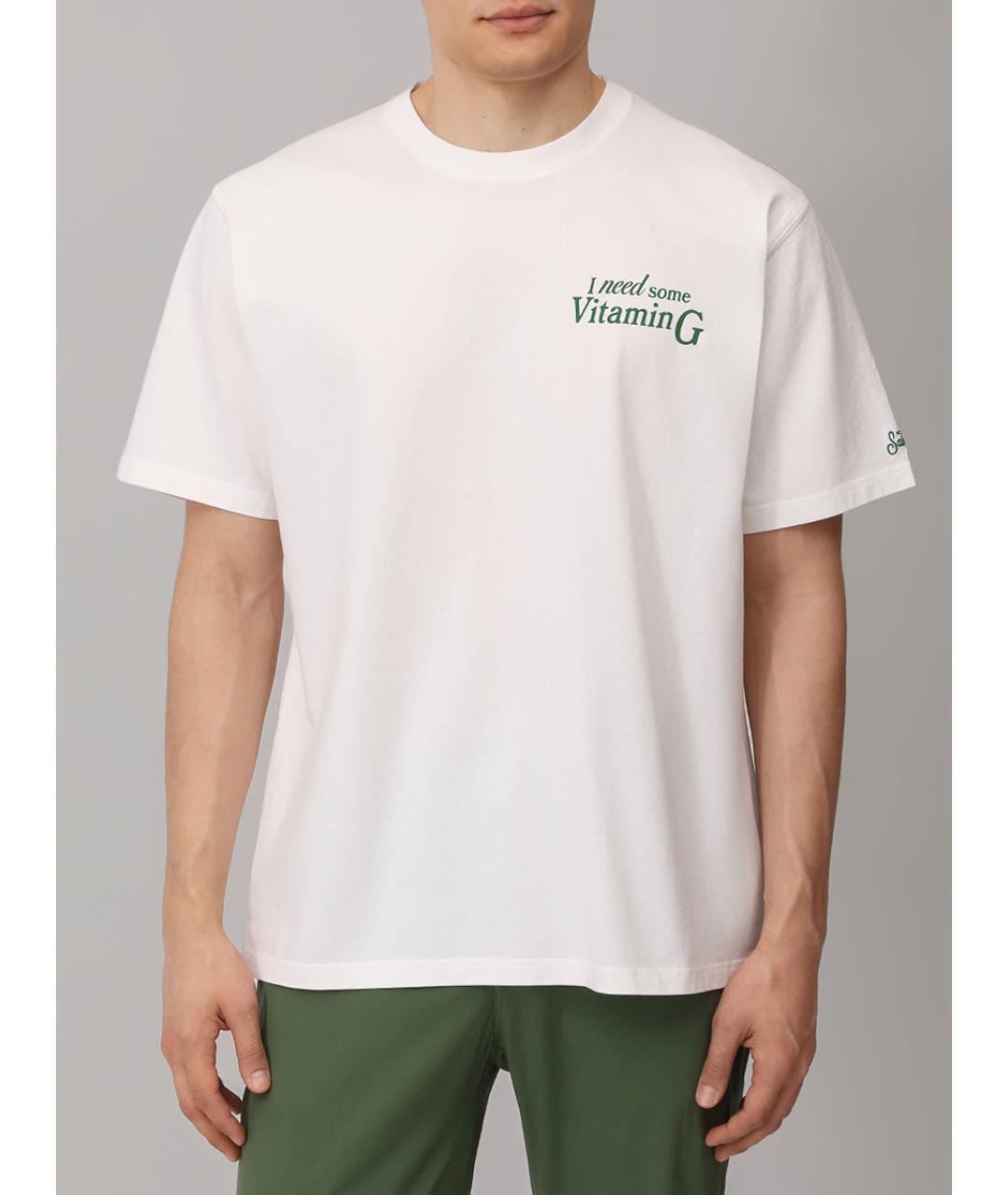 MC2 SAINT BARTH Белая хлопковая футболка, фото 4