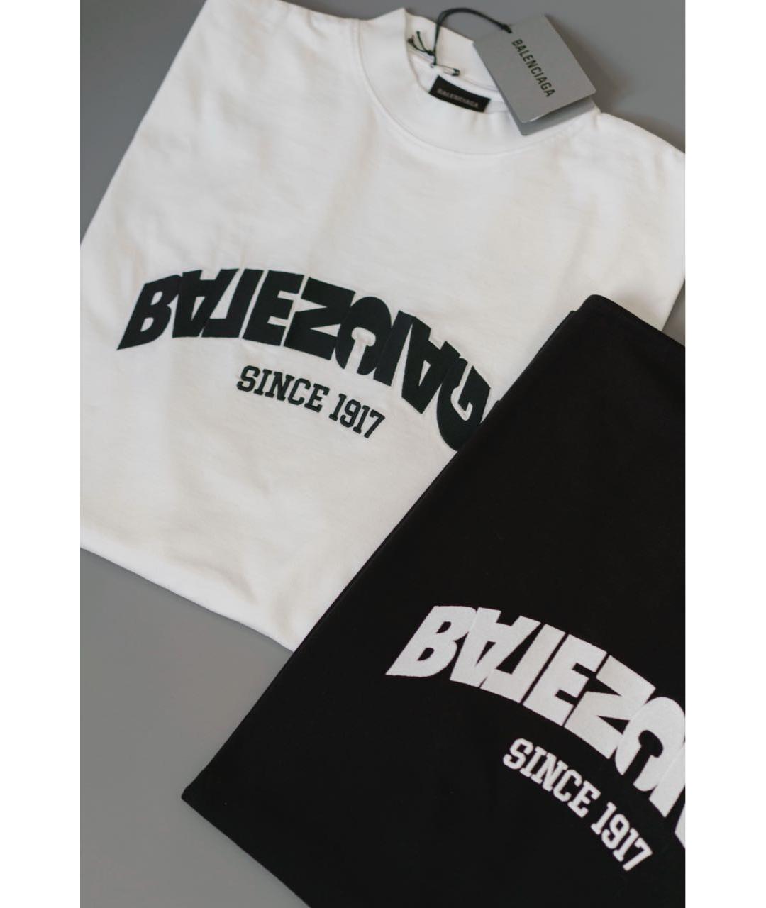 BALENCIAGA Черная хлопковая футболка, фото 2