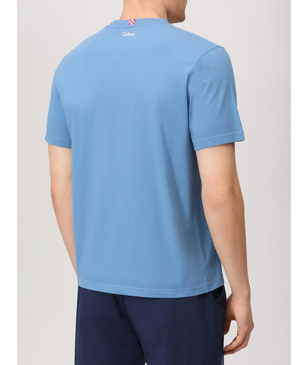 MC2 SAINT BARTH Голубая хлопковая футболка, фото 3