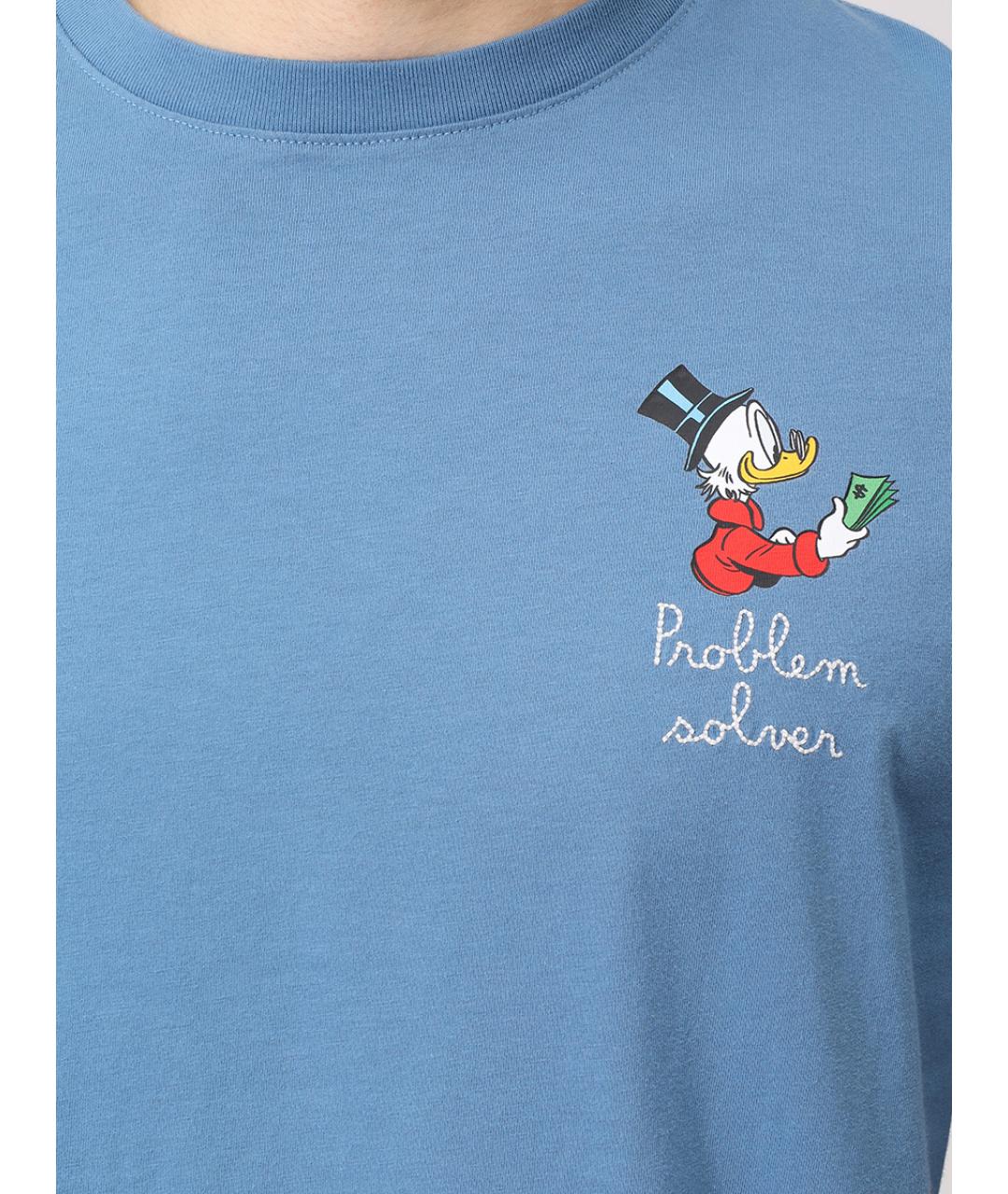 MC2 SAINT BARTH Голубая хлопковая футболка, фото 5