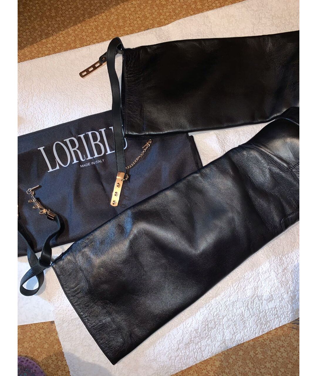 LORIBLU Черные кожаные сапоги, фото 3