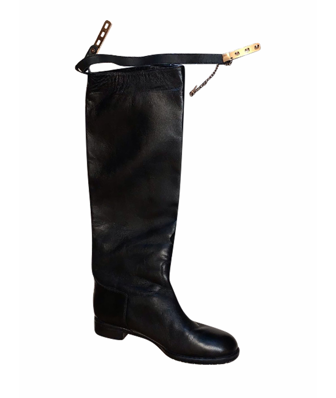 LORIBLU Черные кожаные сапоги, фото 1