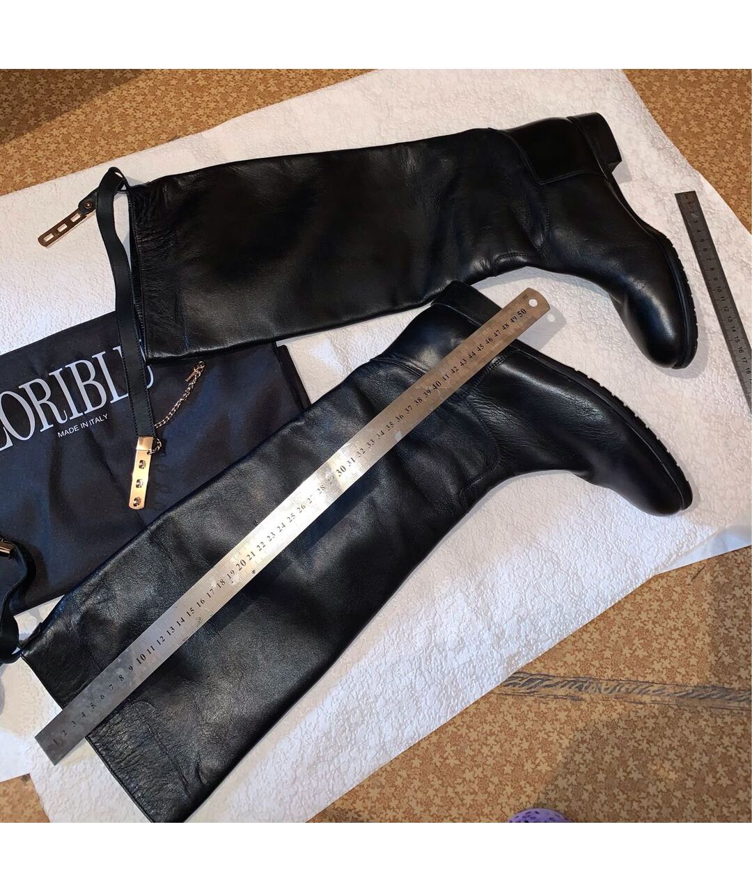 LORIBLU Черные кожаные сапоги, фото 5