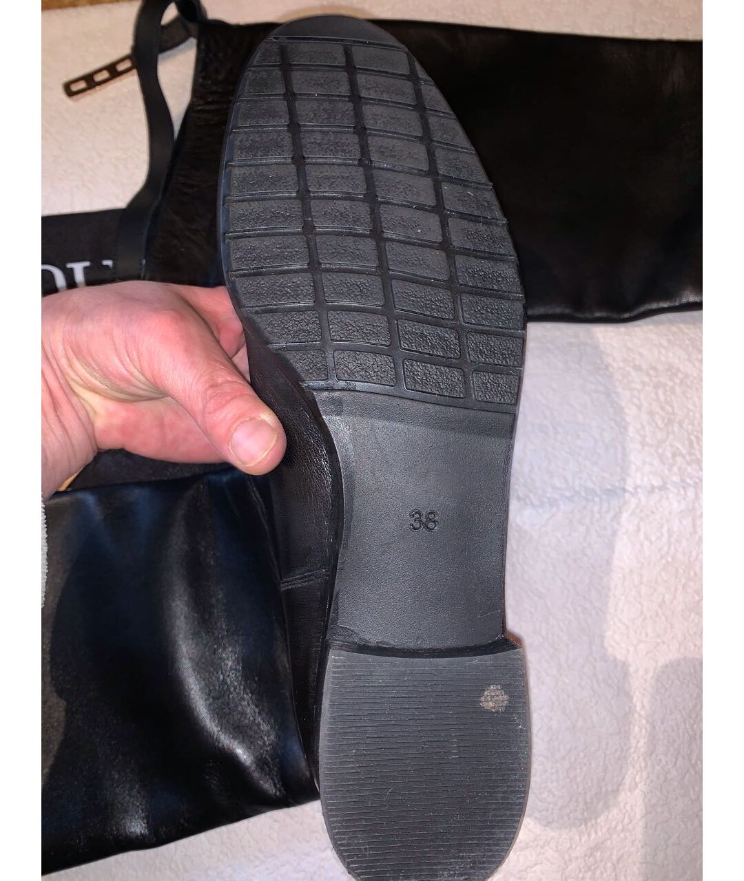 LORIBLU Черные кожаные сапоги, фото 4