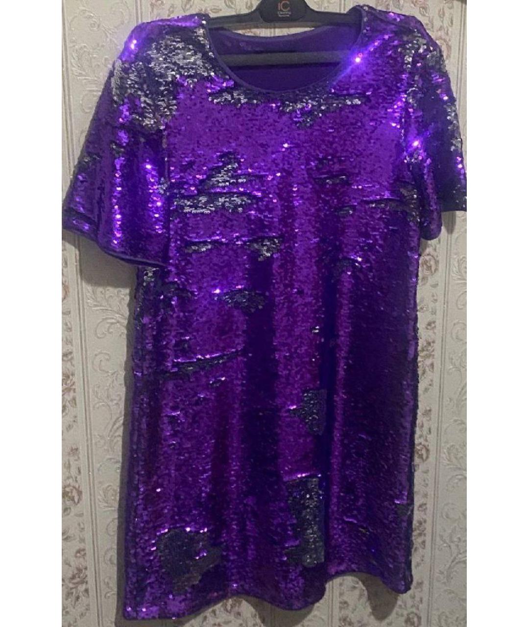 ARMANI EXCHANGE Фиолетовое полиамидовое вечернее платье, фото 5