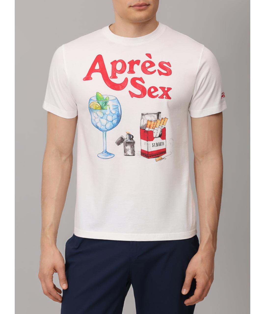 MC2 SAINT BARTH Белая хлопковая футболка, фото 4