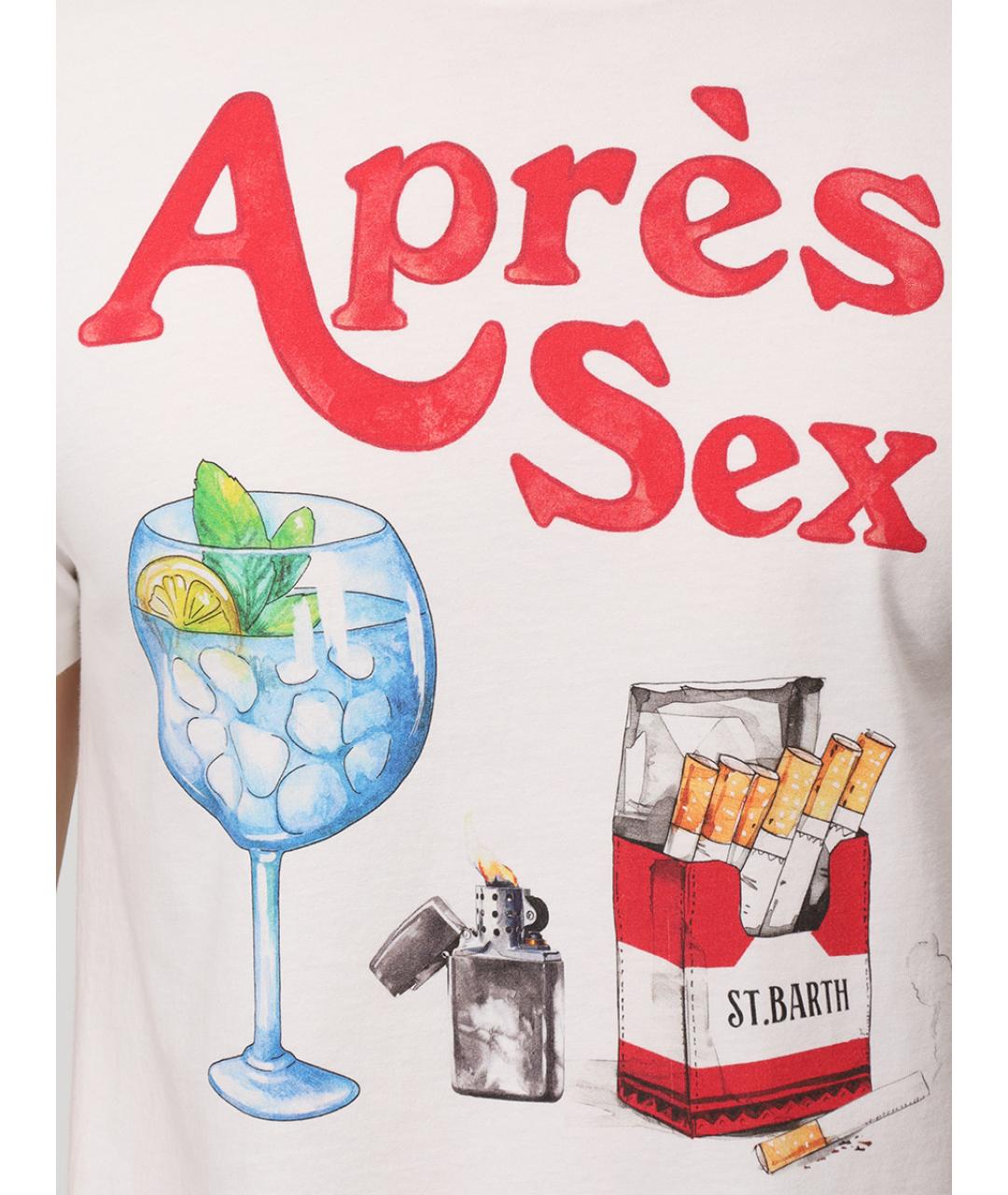 MC2 SAINT BARTH Белая хлопковая футболка, фото 5