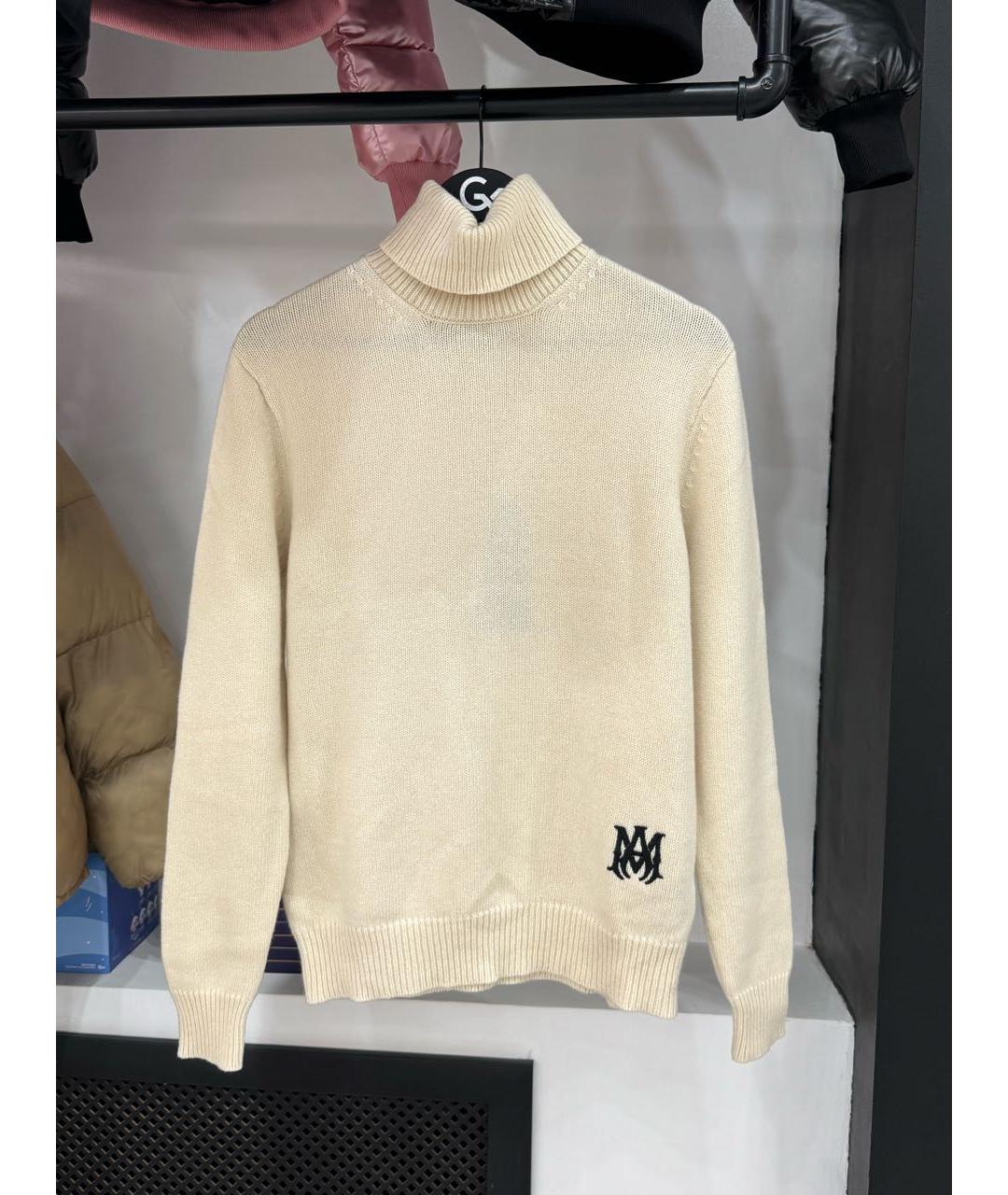 AMIRI Бежевая кашемировая водолазка, фото 2