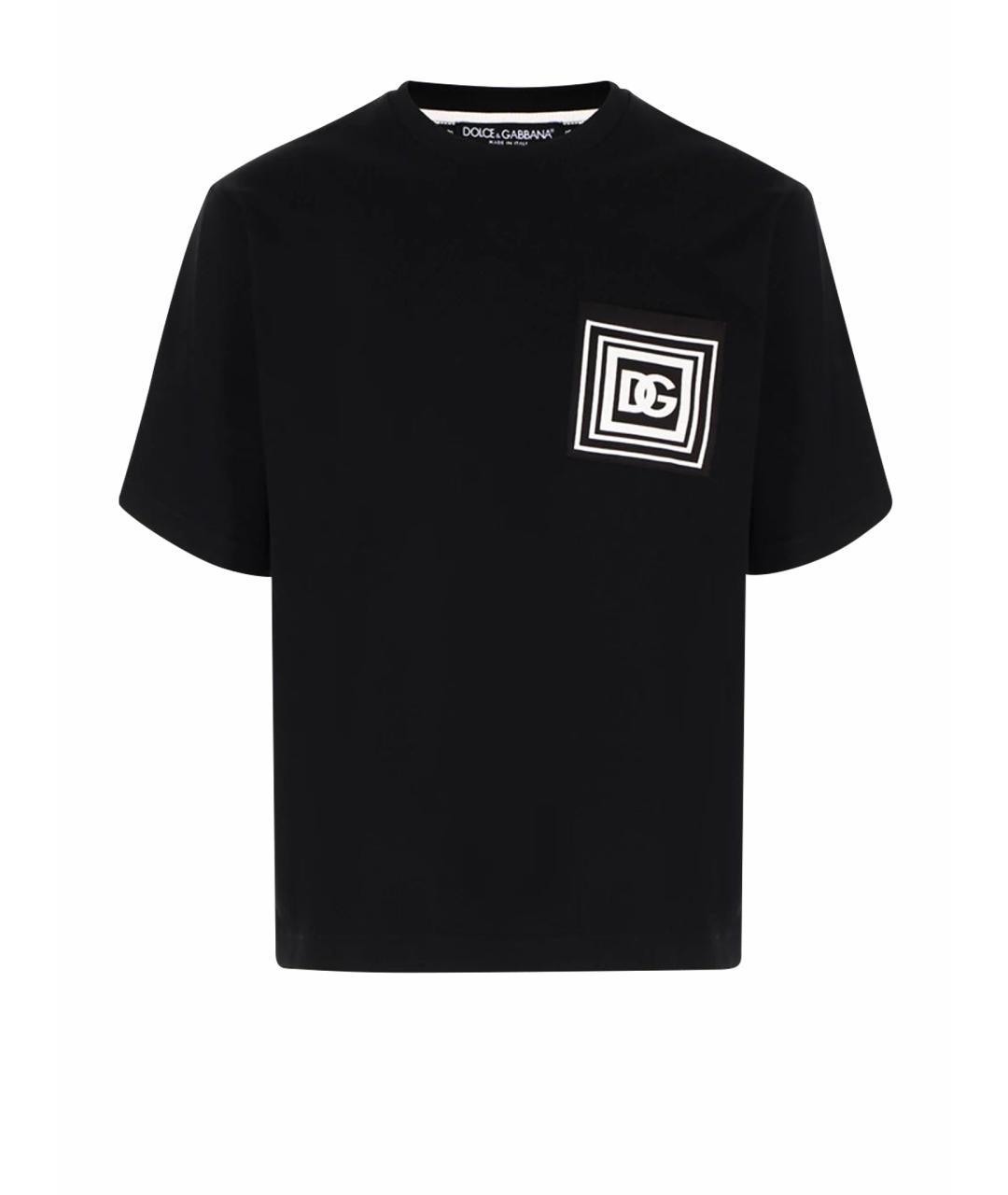 DOLCE&GABBANA Черная хлопковая футболка, фото 1