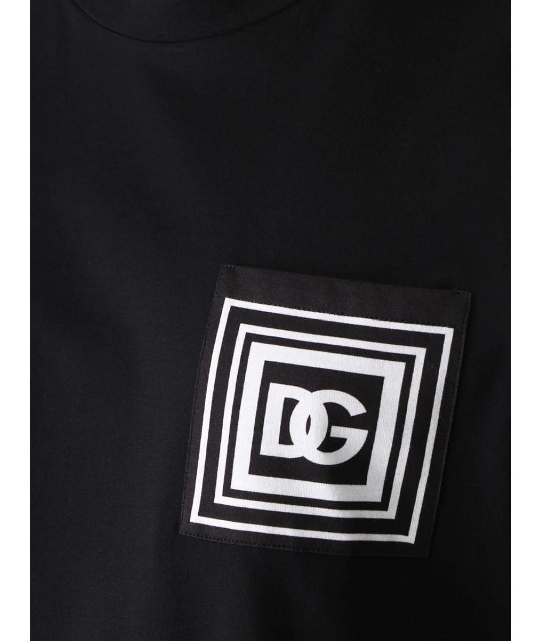 DOLCE&GABBANA Черная хлопковая футболка, фото 2