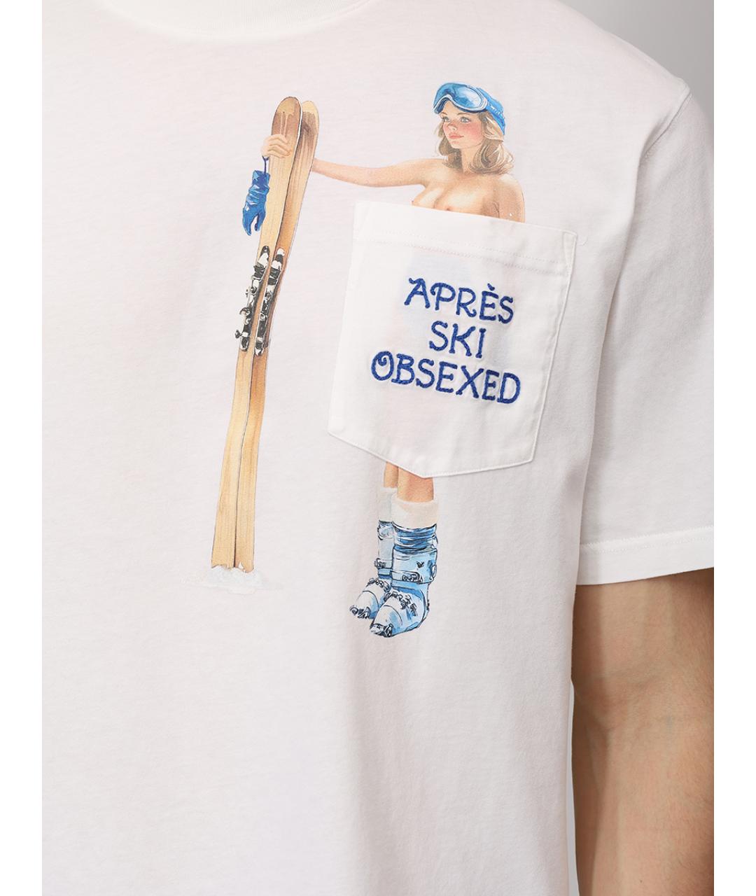 MC2 SAINT BARTH Белая хлопковая футболка, фото 5