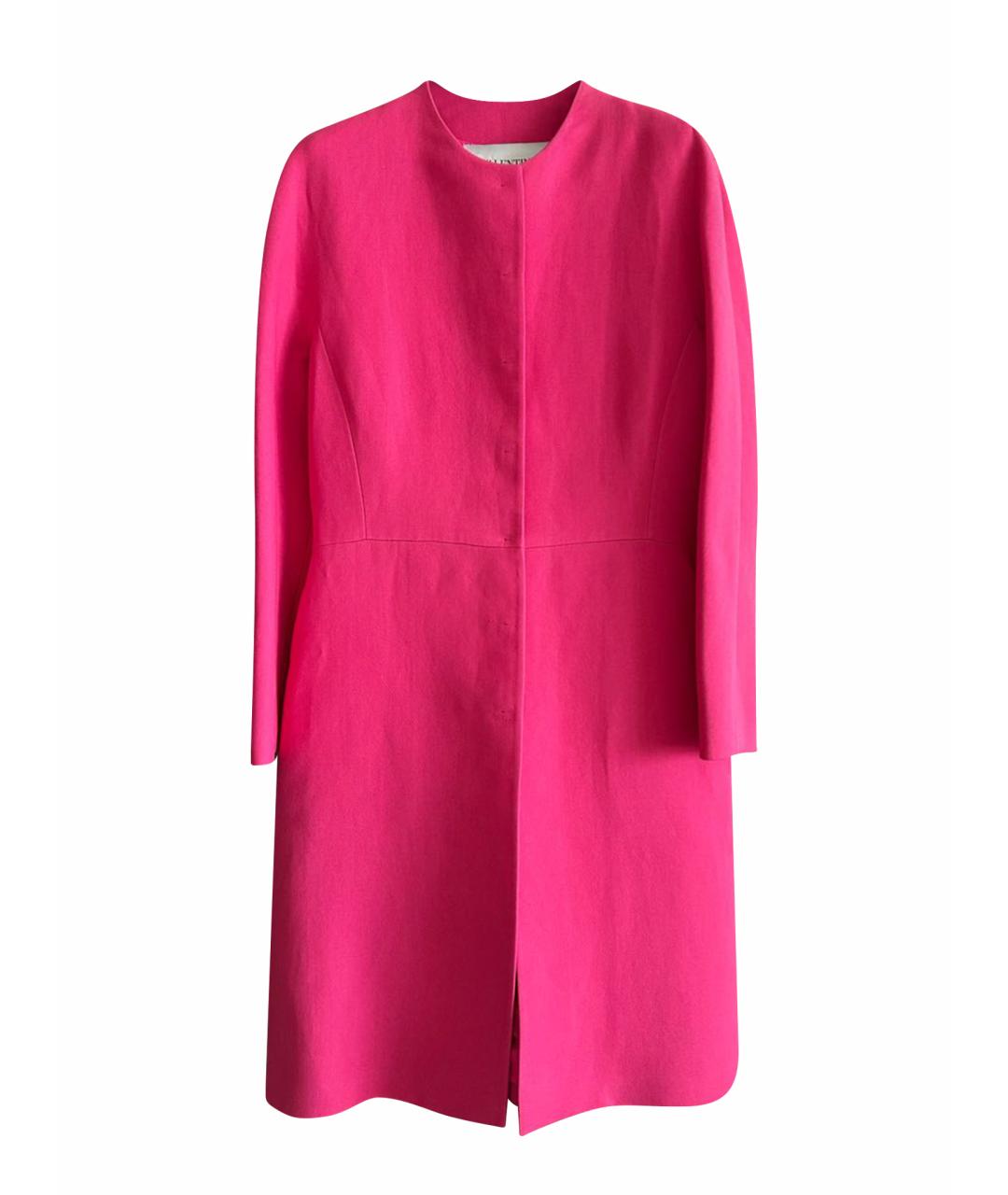VALENTINO Розовое ацетатное пальто, фото 1