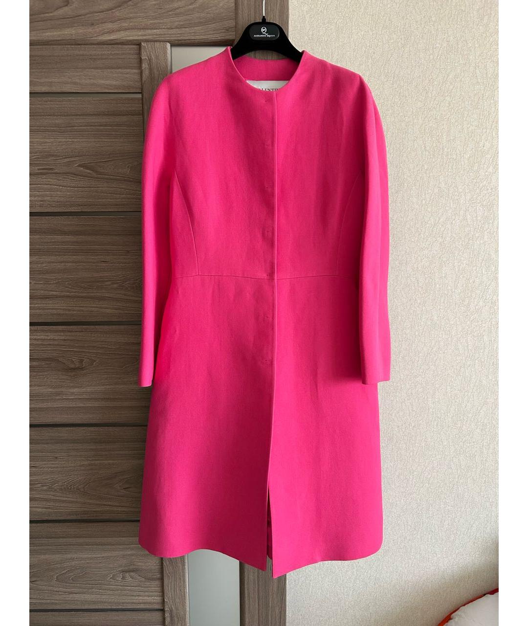 VALENTINO Розовое ацетатное пальто, фото 5