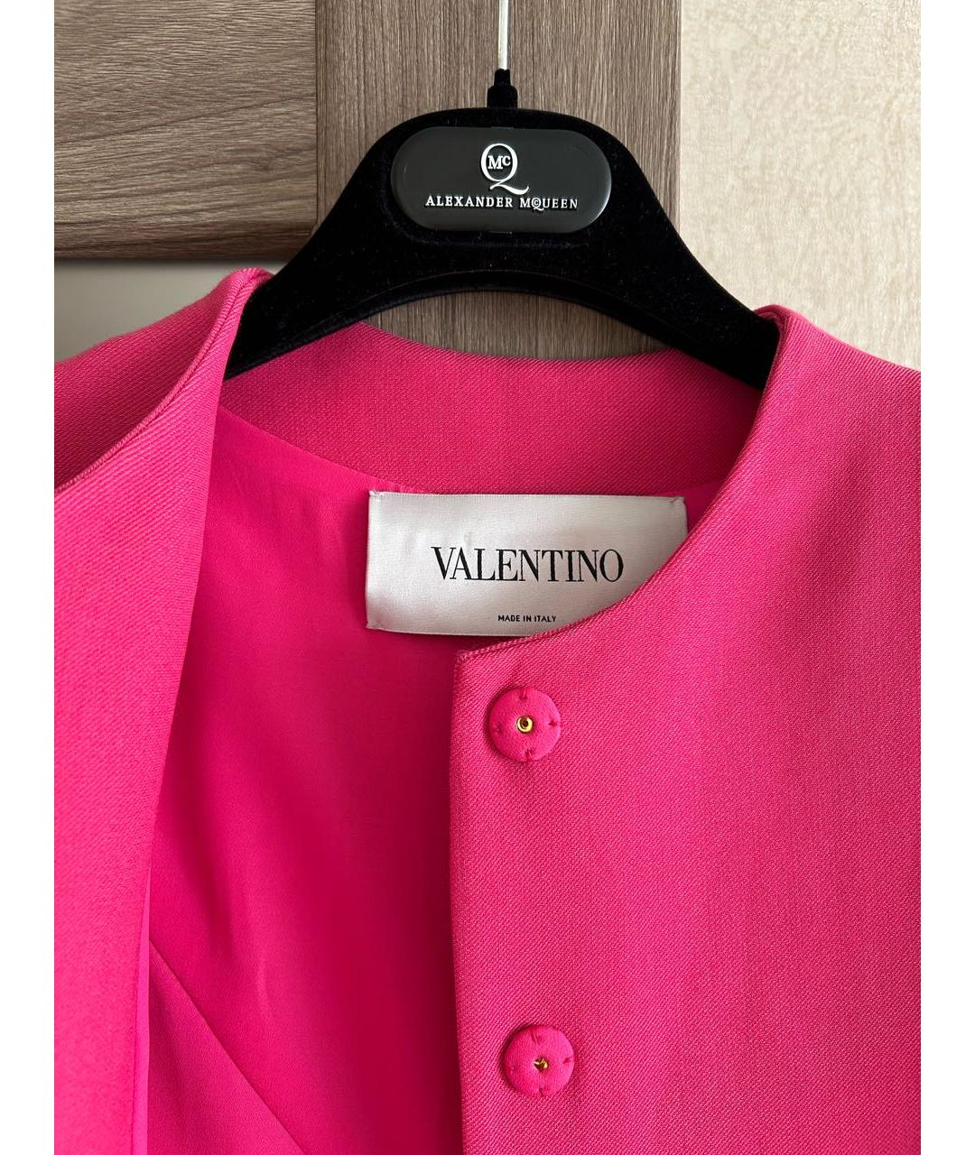 VALENTINO Розовое ацетатное пальто, фото 3