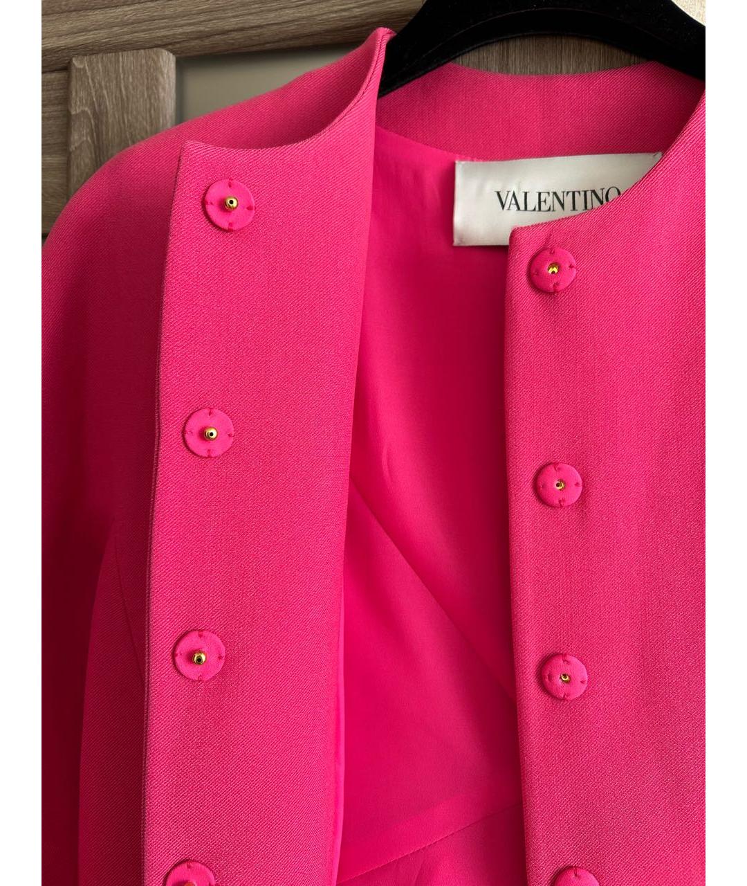 VALENTINO Розовое ацетатное пальто, фото 2