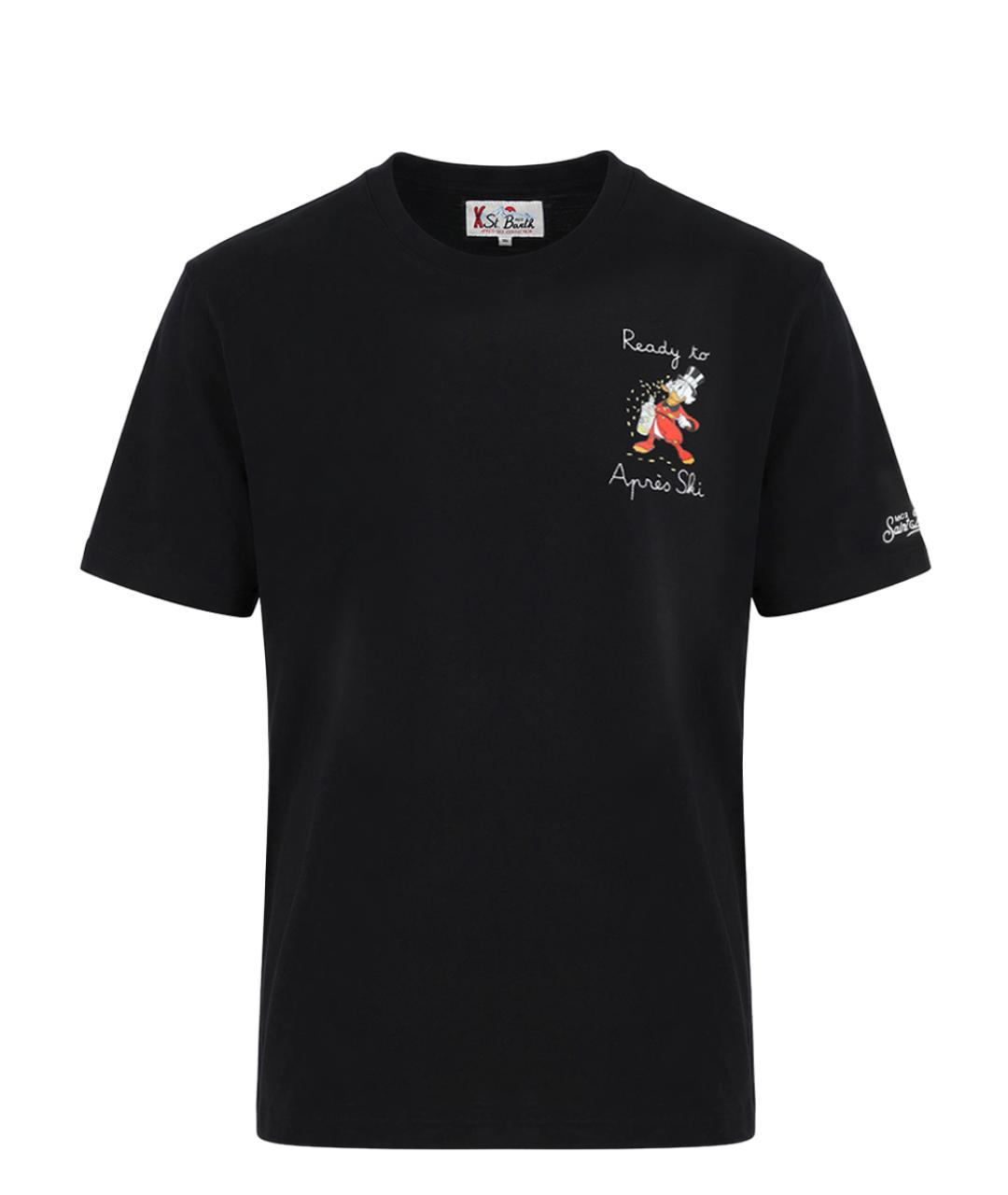 MC2 SAINT BARTH Черная хлопковая футболка, фото 1