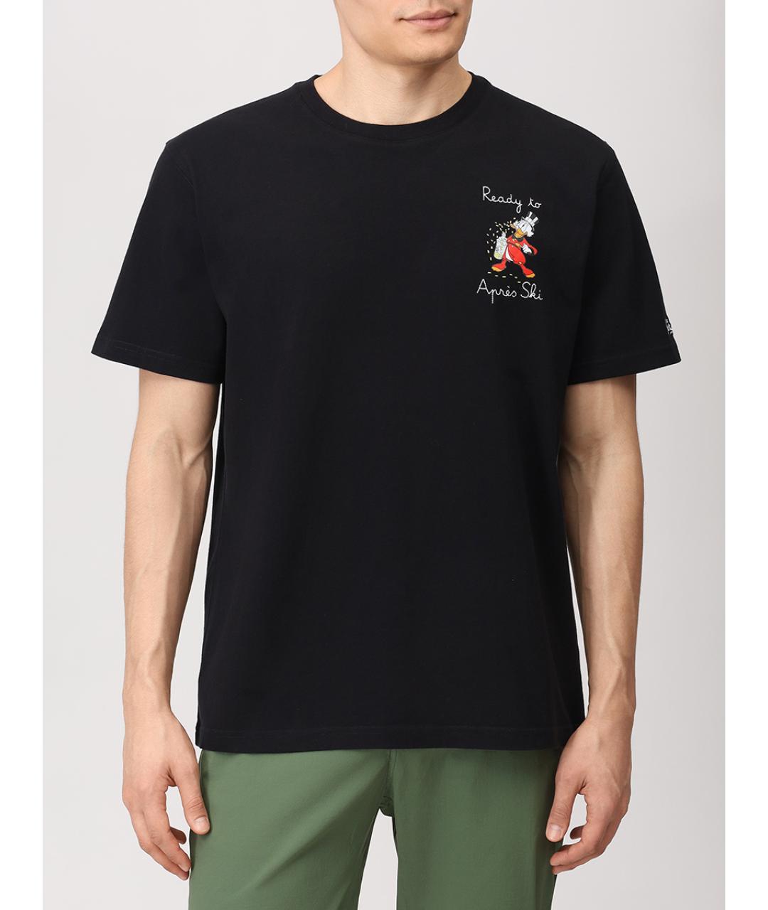 MC2 SAINT BARTH Черная хлопковая футболка, фото 4