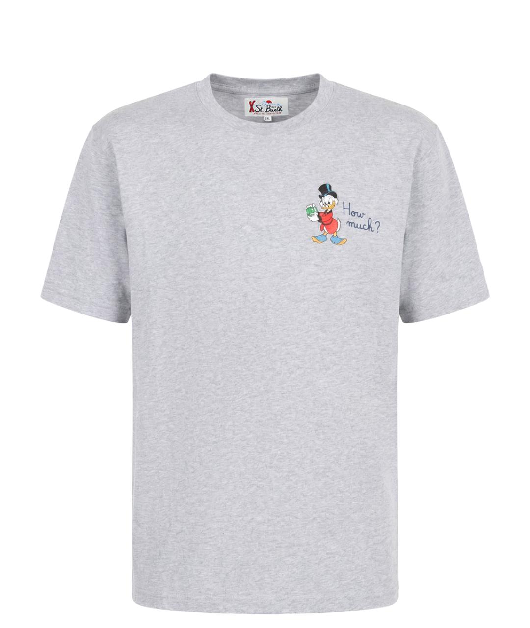 MC2 SAINT BARTH Серая хлопковая футболка, фото 1