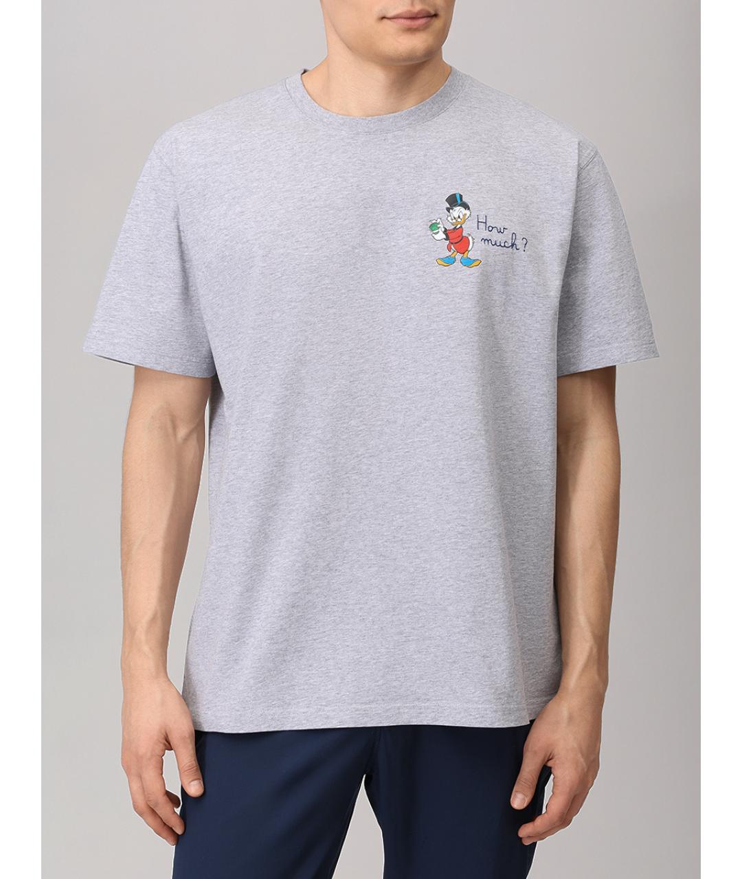 MC2 SAINT BARTH Серая хлопковая футболка, фото 4