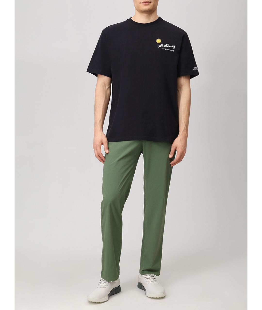 MC2 SAINT BARTH Черная хлопковая футболка, фото 2