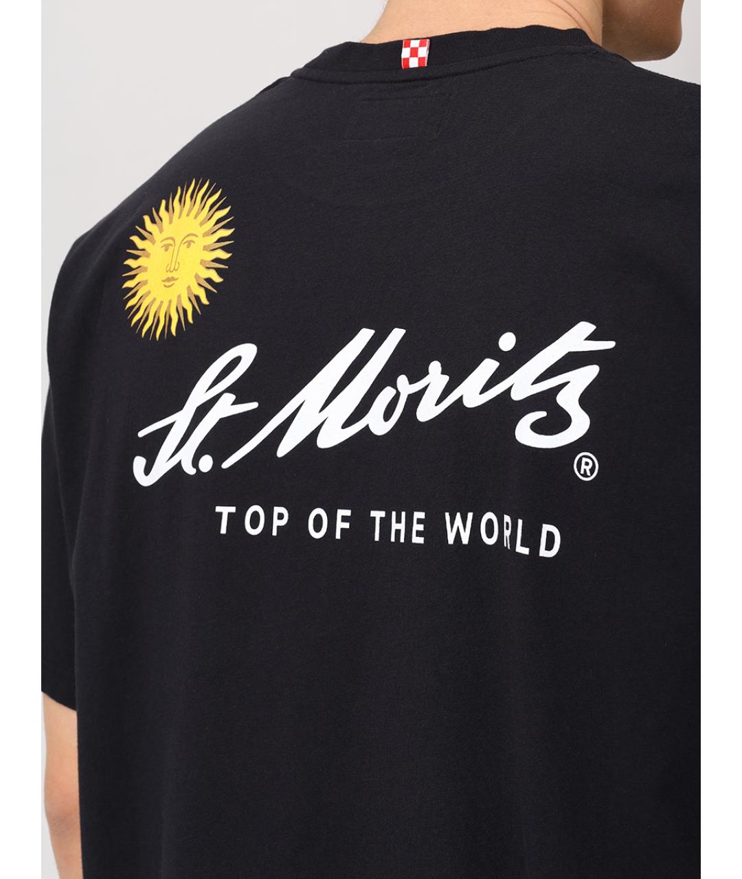 MC2 SAINT BARTH Черная хлопковая футболка, фото 5
