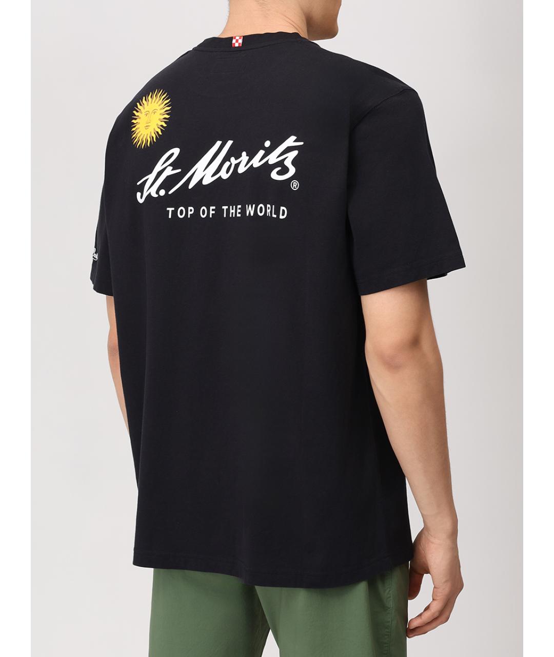 MC2 SAINT BARTH Черная хлопковая футболка, фото 3