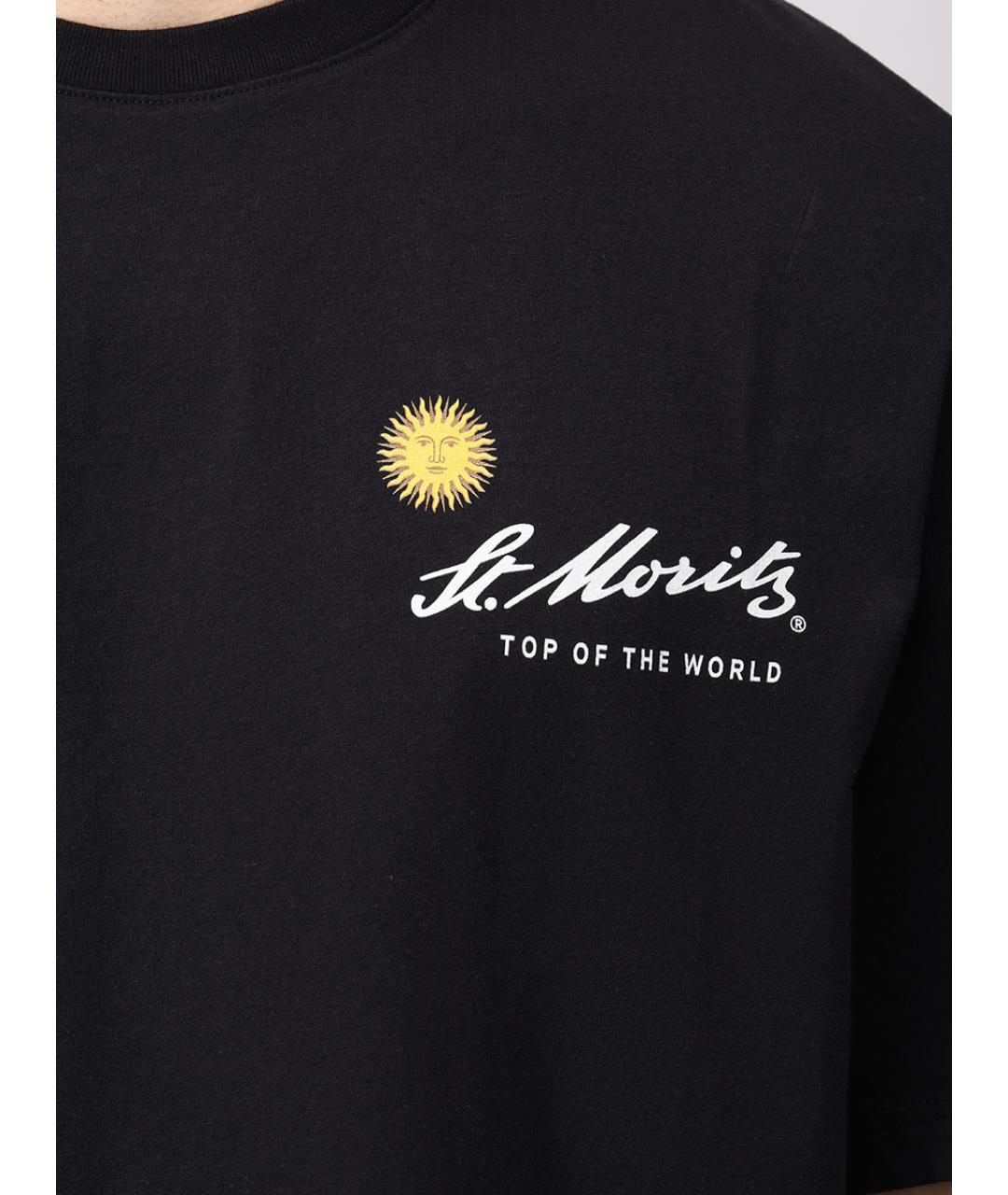 MC2 SAINT BARTH Черная хлопковая футболка, фото 6