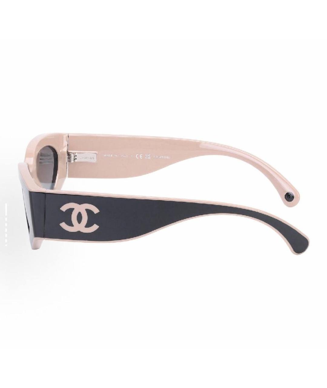 CHANEL Черные пластиковые солнцезащитные очки, фото 3