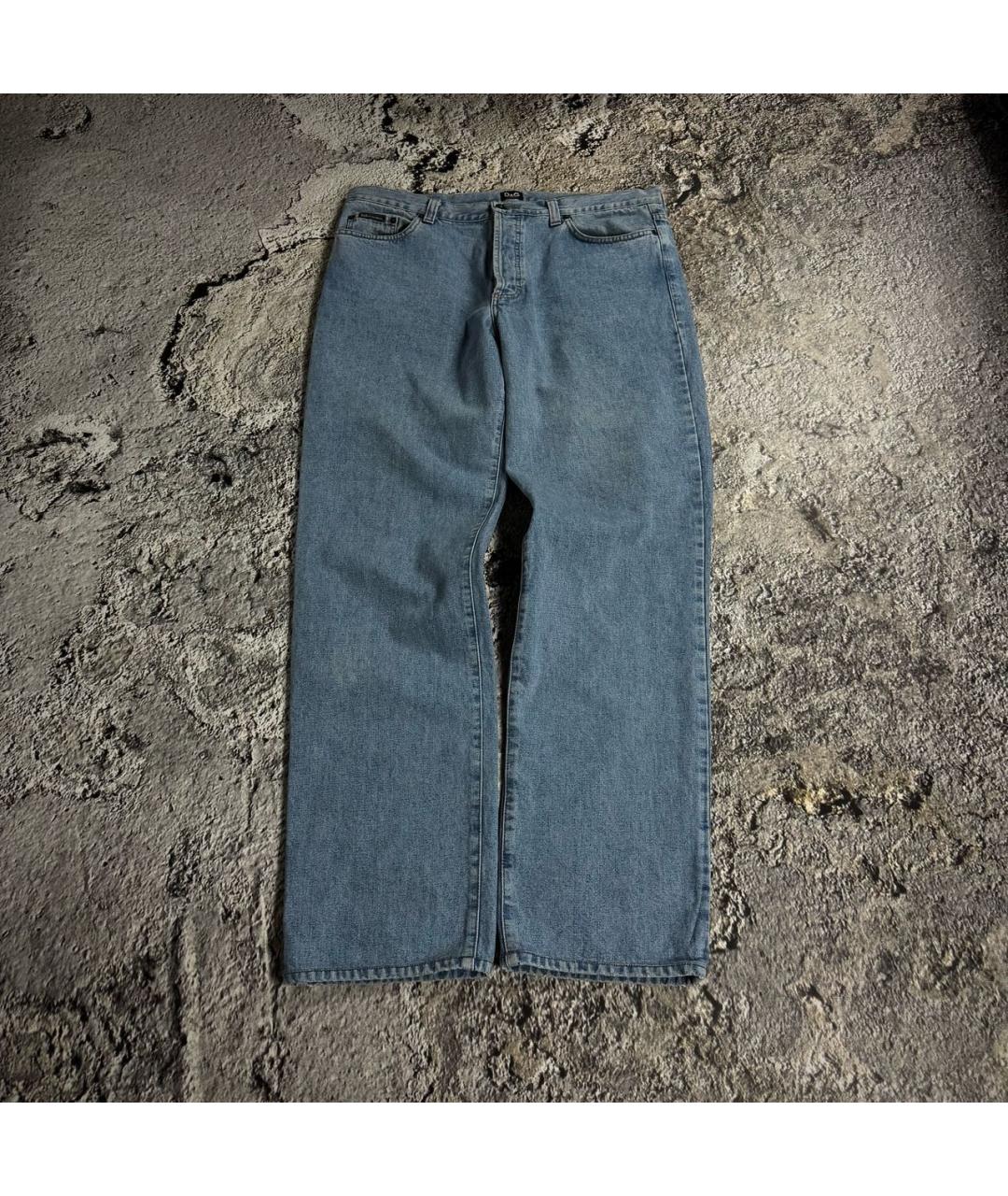 DOLCE&GABBANA Голубые хлопковые джинсы, фото 9