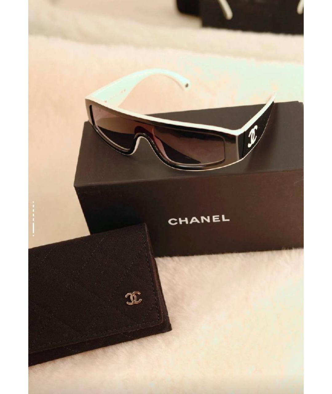 CHANEL Черные пластиковые солнцезащитные очки, фото 4