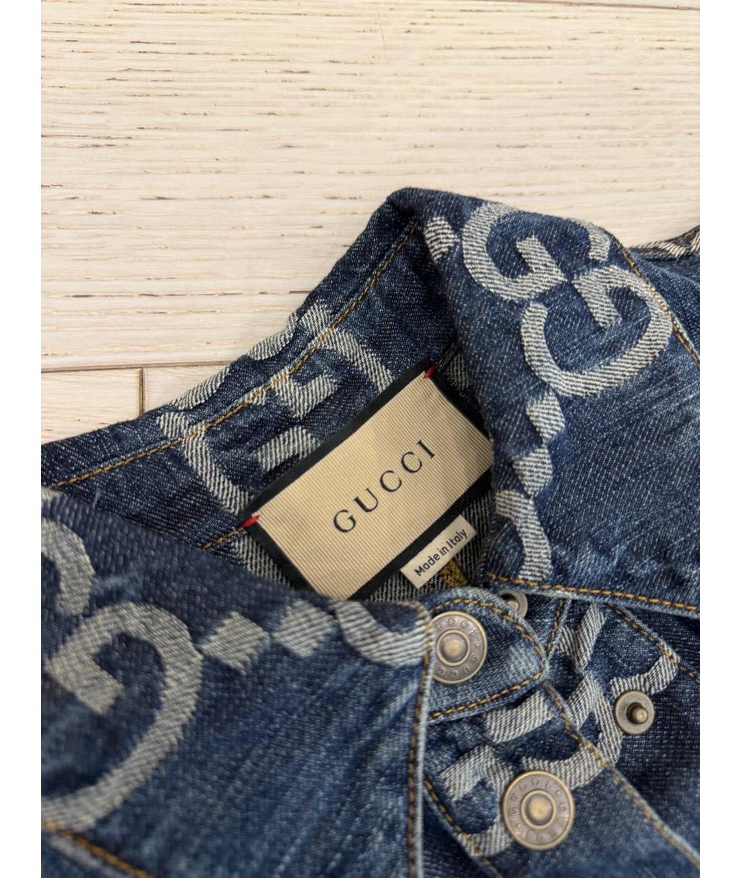 GUCCI Темно-синий хлопковый комбинезон, фото 3