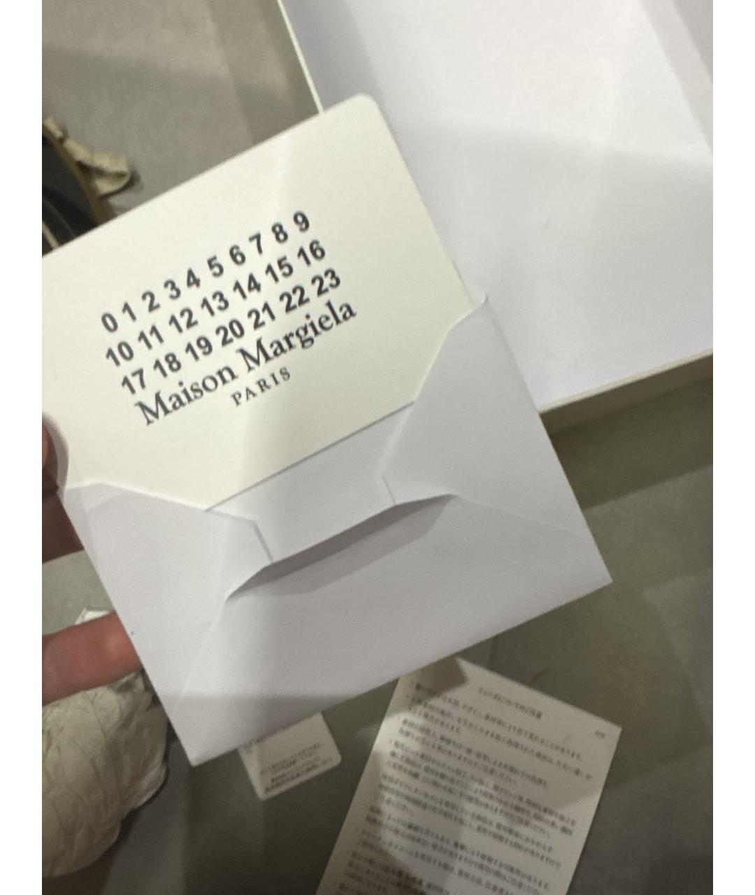 MAISON MARGIELA Черные кожаные кеды, фото 6