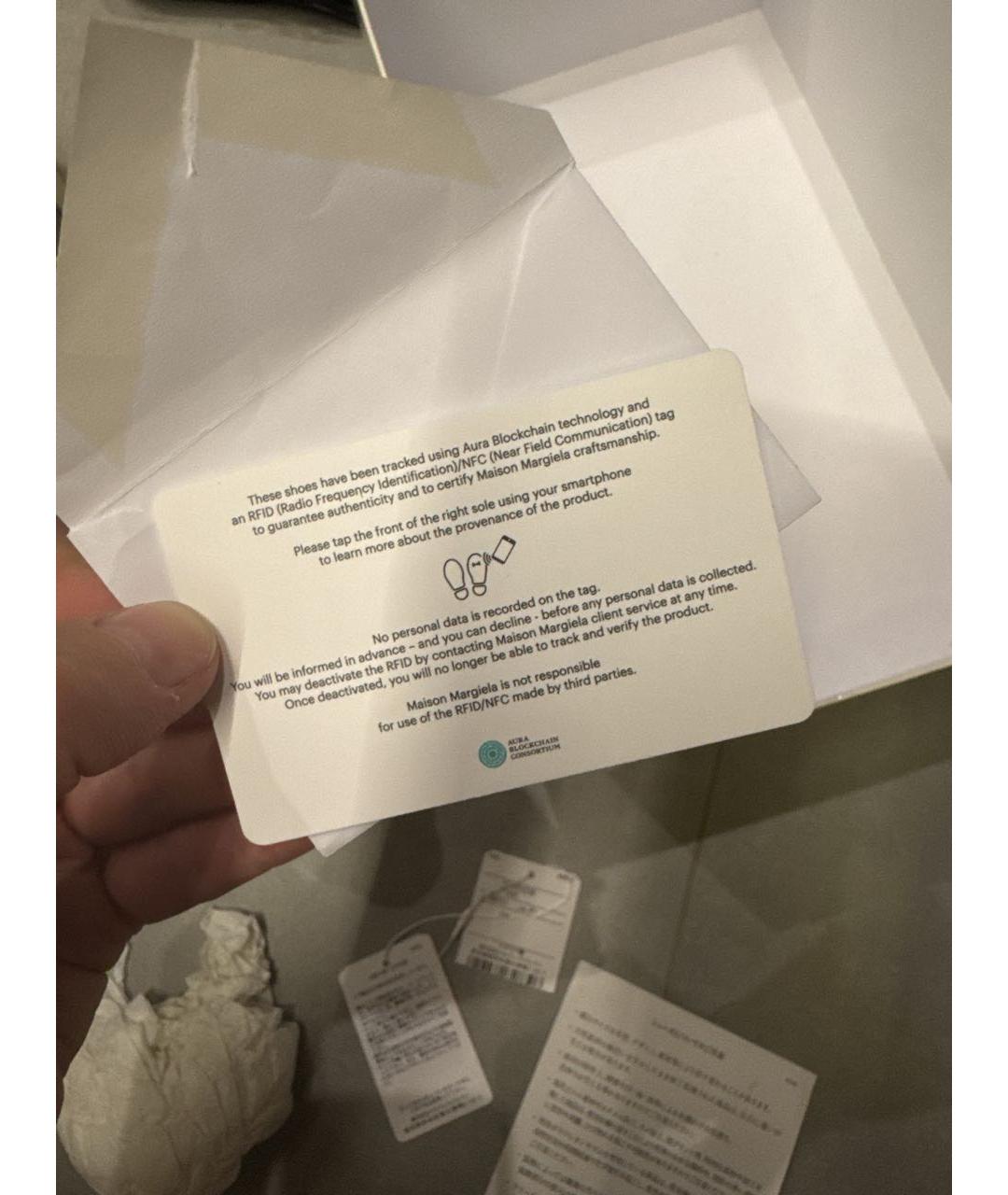 MAISON MARGIELA Черные кожаные кеды, фото 8