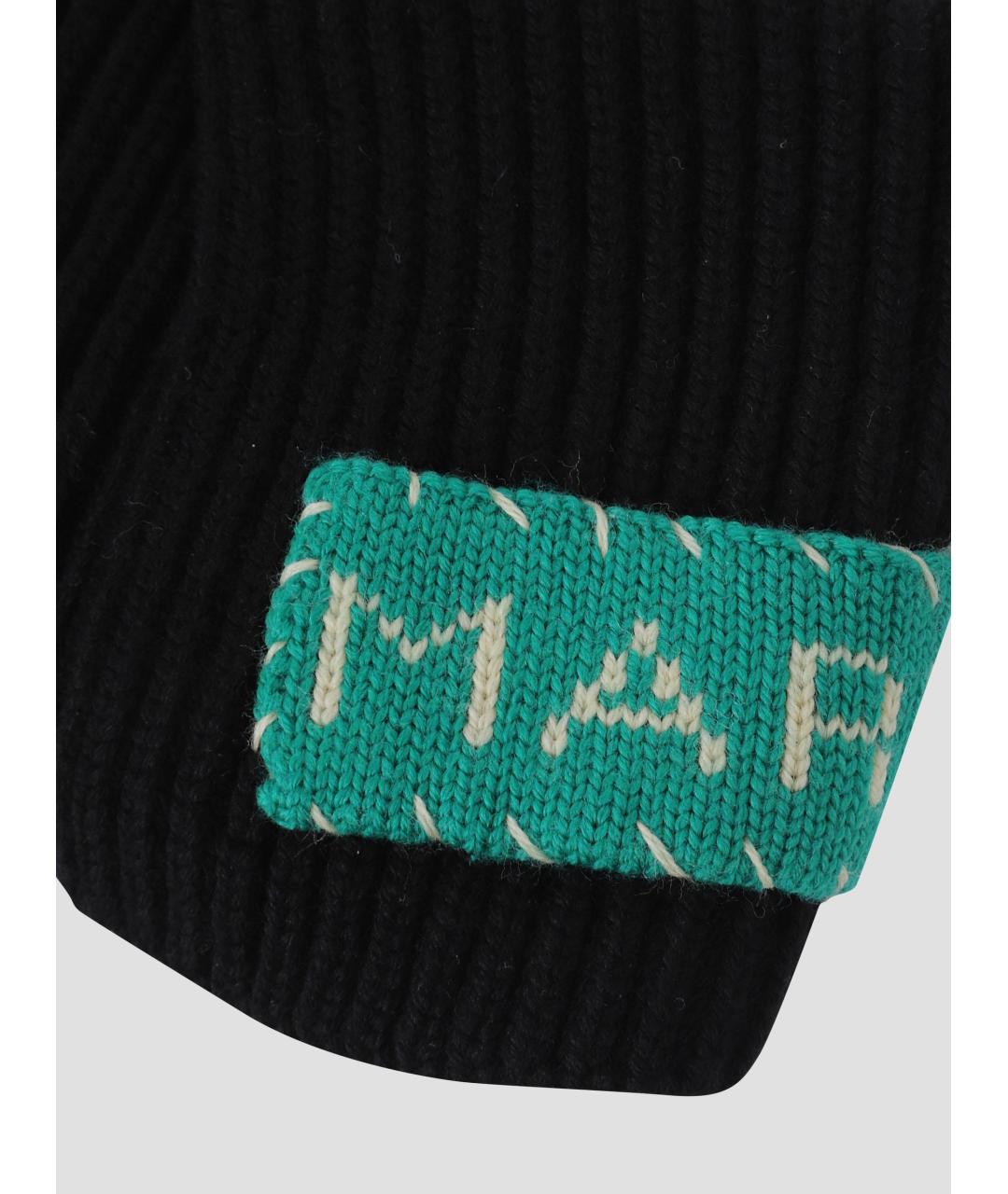 MARNI Черный шерстяной шарф, фото 3