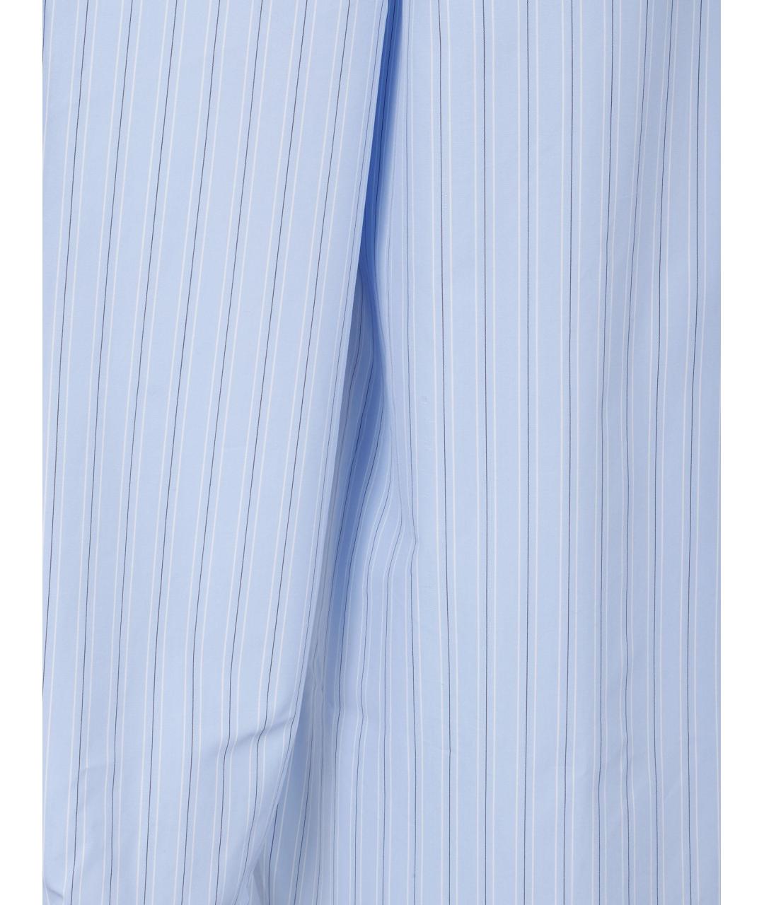 DRIES VAN NOTEN Голубая хлопковая кэжуал рубашка, фото 3