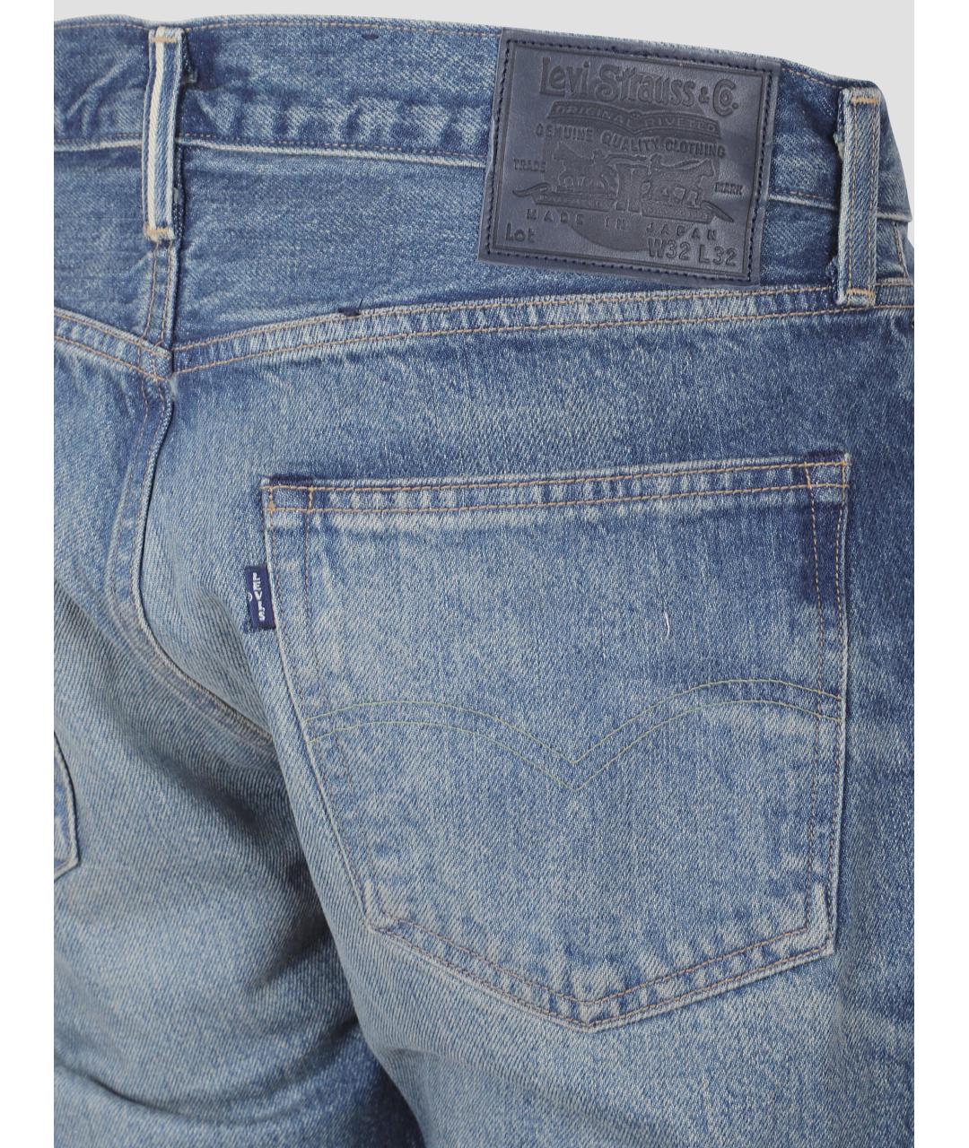 LEVI'S Синие хлопковые прямые джинсы, фото 3