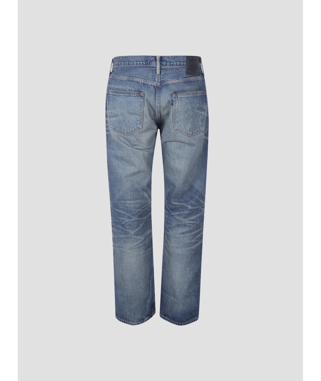 LEVI'S Синие хлопковые прямые джинсы, фото 2