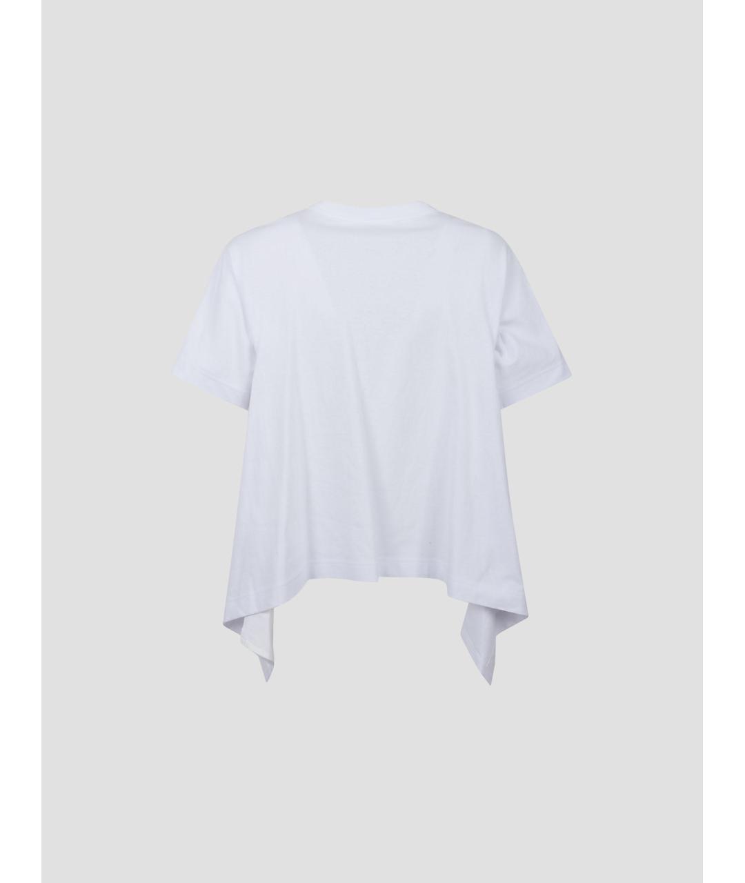 SACAI Белая хлопковая футболка, фото 2