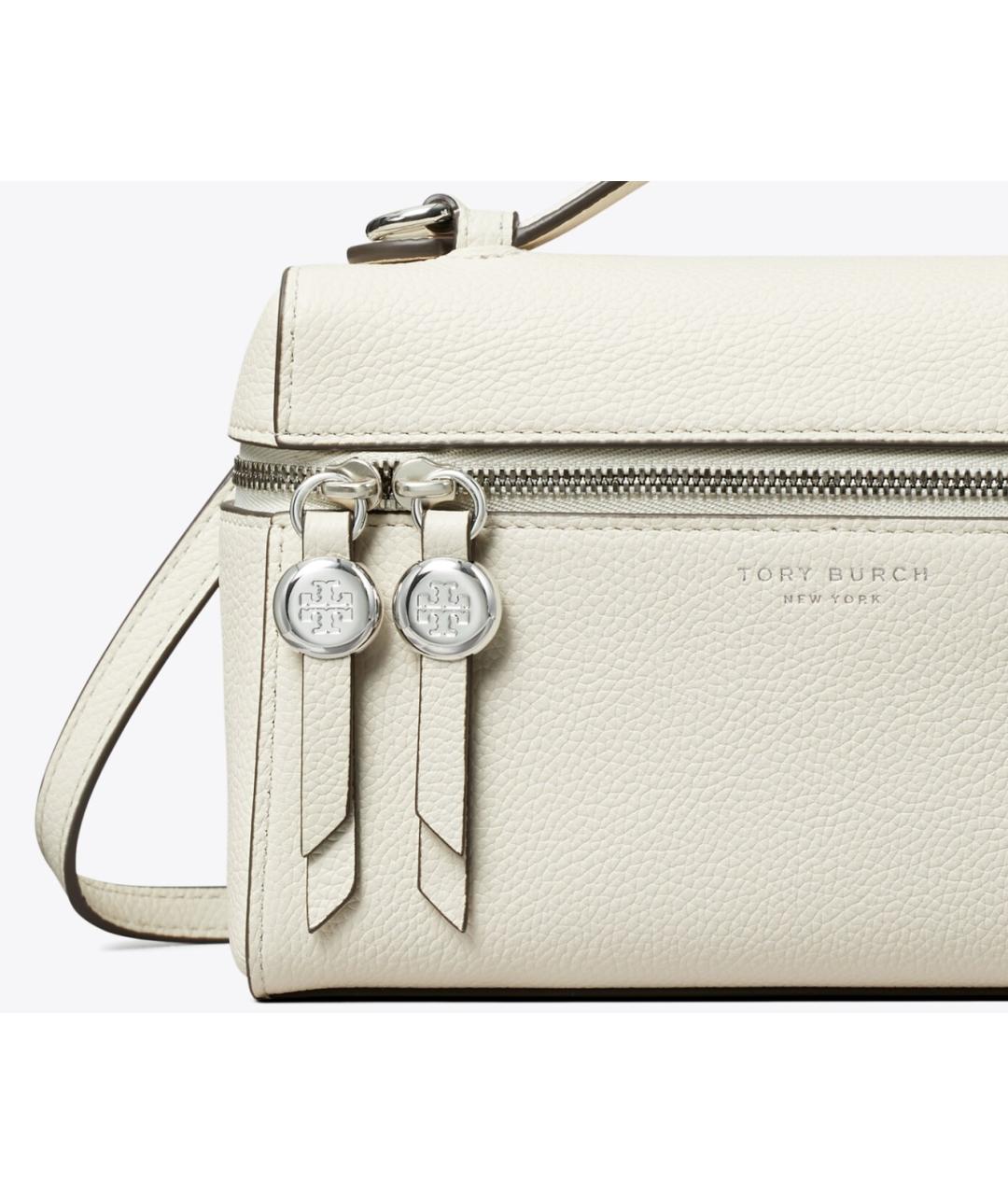 TORY BURCH Бежевая кожаная сумка через плечо, фото 5