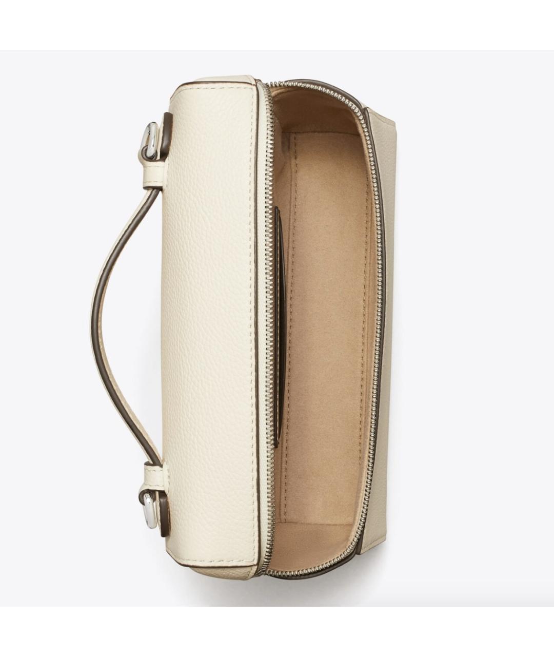 TORY BURCH Бежевая кожаная сумка через плечо, фото 6