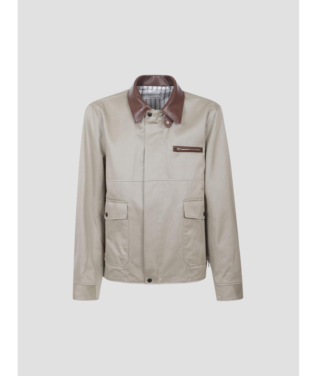 SACAI Бежевая хлопковая куртка, фото 4