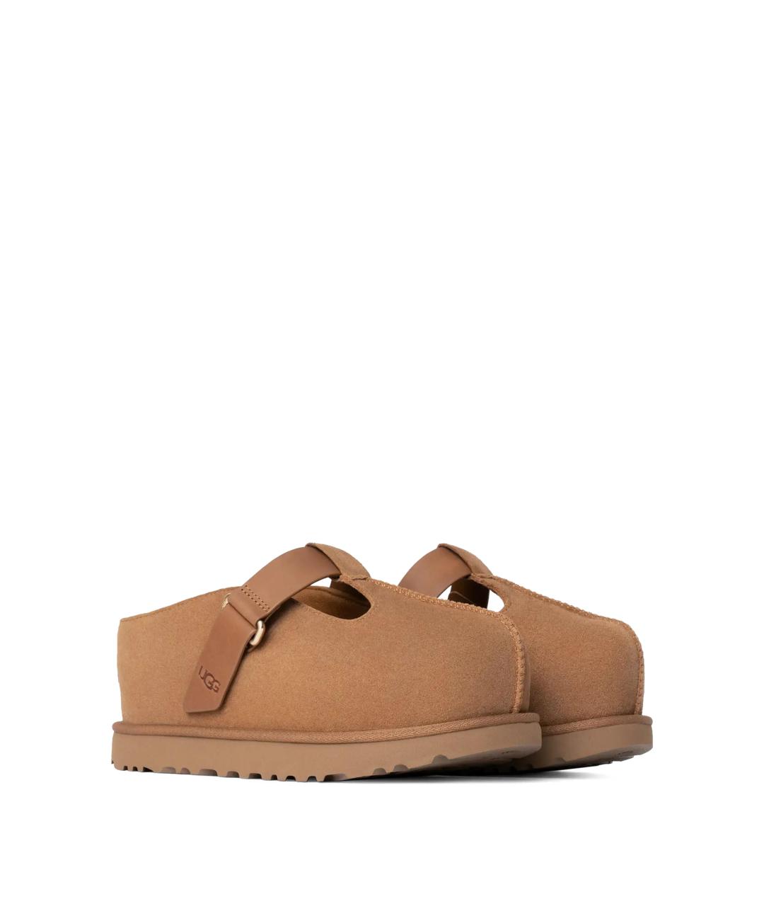 UGG AUSTRALIA Коричневые замшевые сабо, фото 3