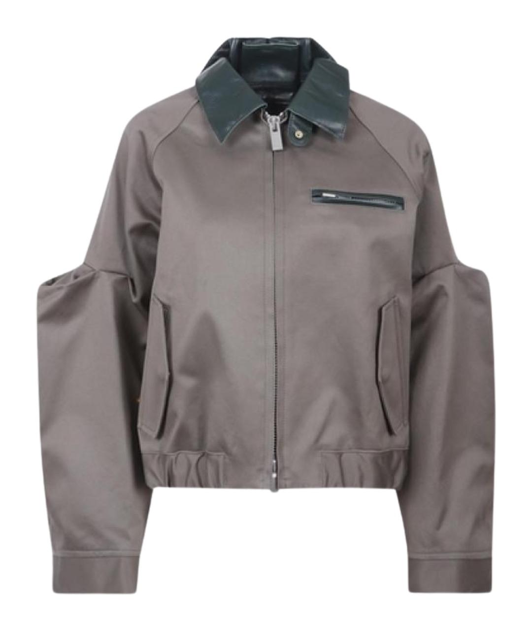 SACAI Коричневая хлопковая куртка, фото 1