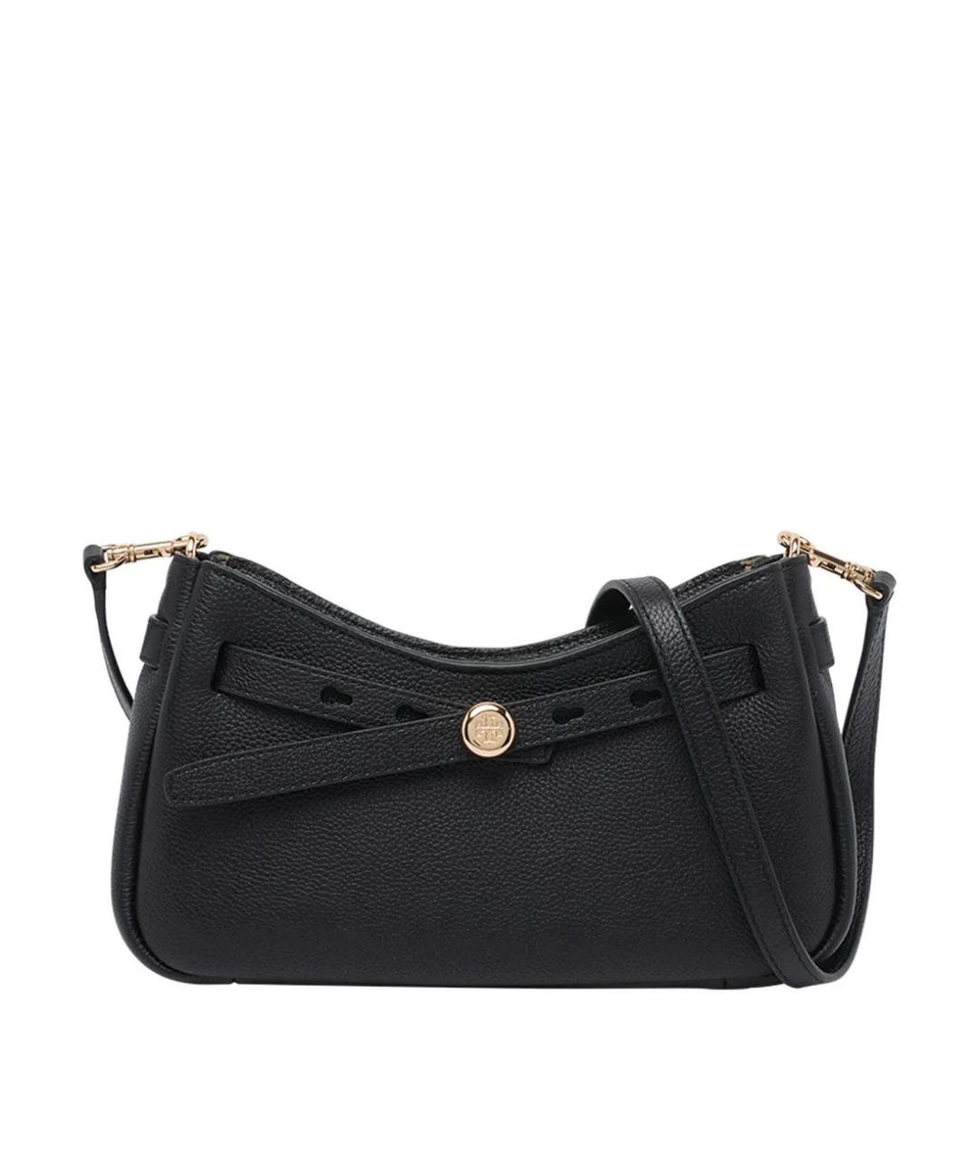TORY BURCH Черная кожаная сумка через плечо, фото 1