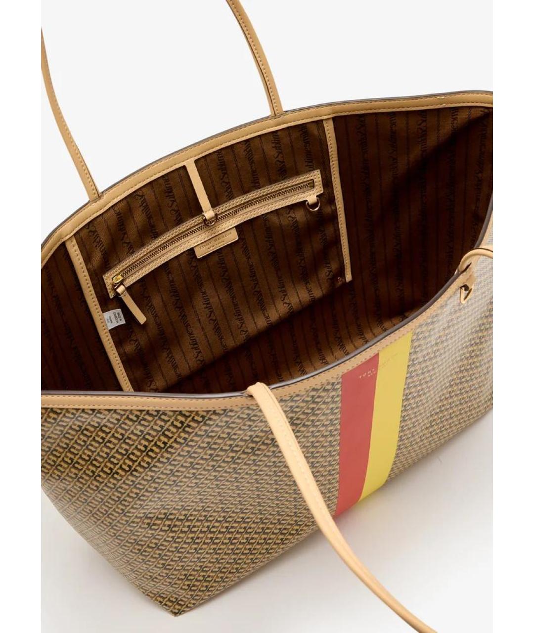 TORY BURCH Бежевая хлопковая сумка тоут, фото 2