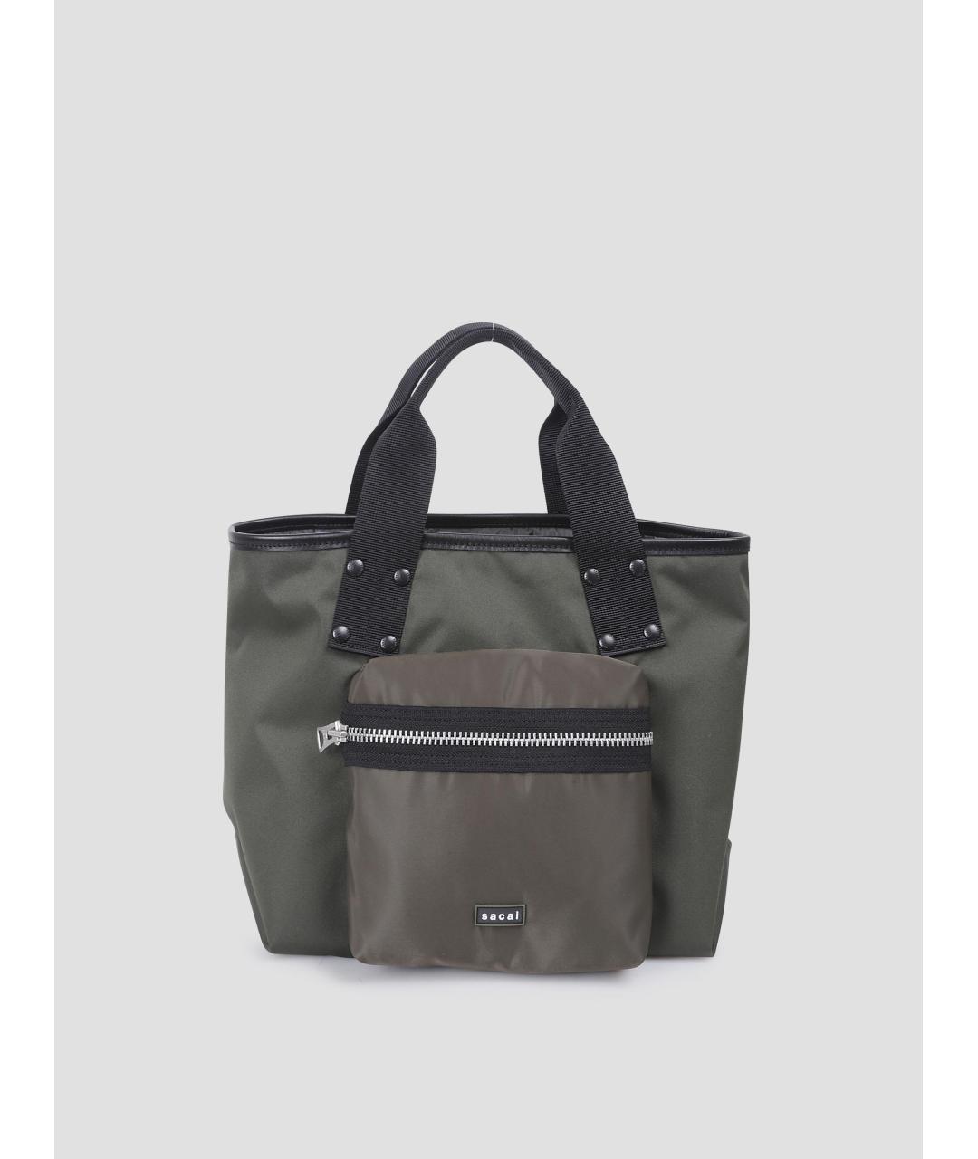 SACAI Хаки тканевая сумка тоут, фото 4