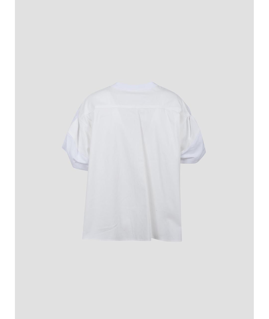 SACAI Белая хлопковая футболка, фото 2