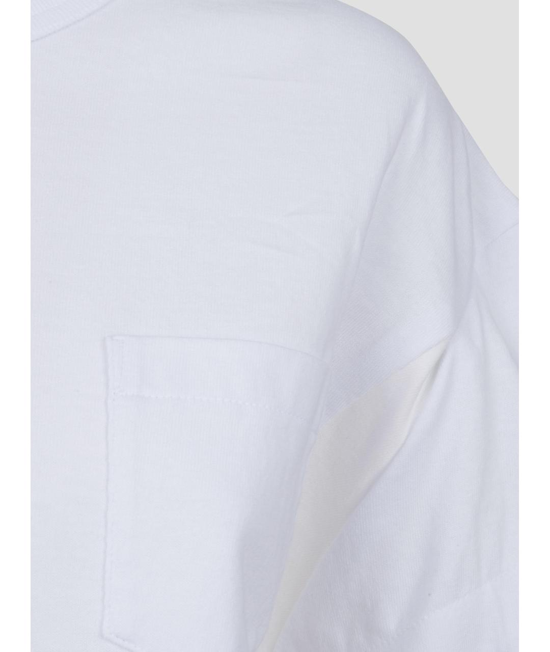 SACAI Белая хлопковая футболка, фото 3